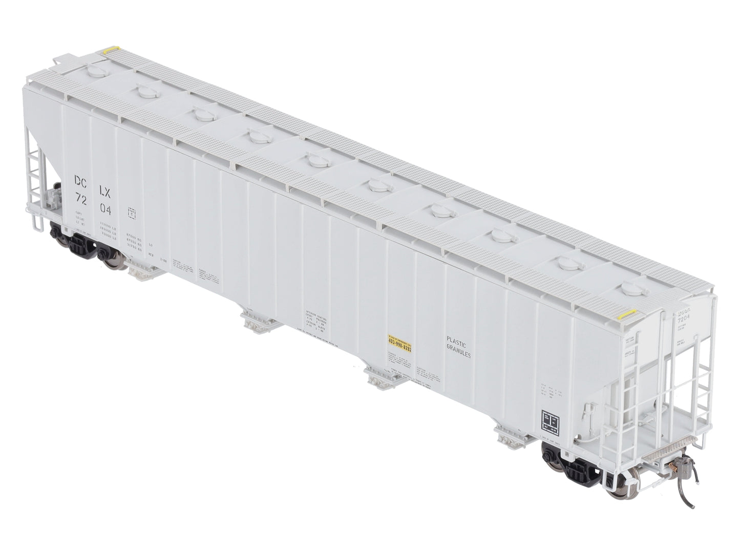 Rapido Trains 157008A HO DCLX Dow Chemical Procor 5820 Covered Hopper #7204