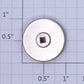 Lionel 219-22 Nickel Crane Handwheel with Square Hole