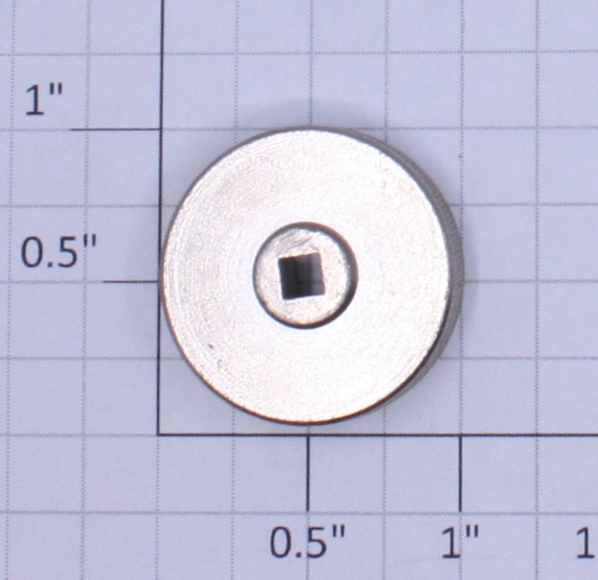 Lionel 219-22 Nickel Crane Handwheel with Square Hole