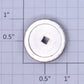 Lionel 219-22 Nickel Crane Handwheel with Square Hole