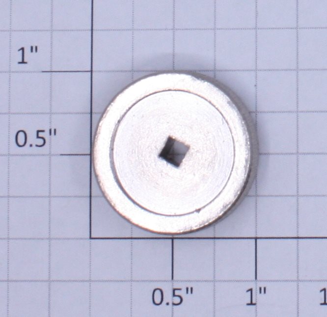 Lionel 219-22 Nickel Crane Handwheel with Square Hole