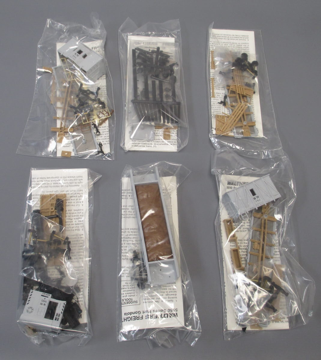 Walthers 932-92 HO Scale Maintenance of Way Work Train Set # 2 Kits (Set of 6 )