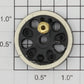American Flyer XA10009 Steam Unflanged Drive Wheel with Whitewall and Brass Stud