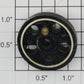 American Flyer XA10009 Steam Unflanged Drive Wheel with Whitewall and Brass Stud
