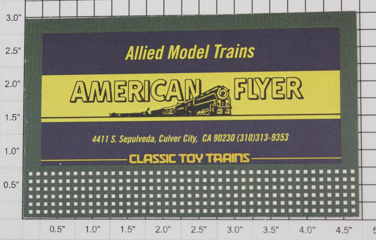 Lionel 310-14 "American Flyer Allied Model Trains" Standard Non-Lionel Billboard
