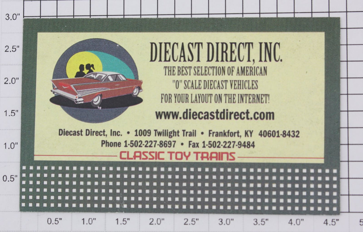 Lionel 310-15 "Diecast Direct, INC." Standard Non-Lionel Billboard