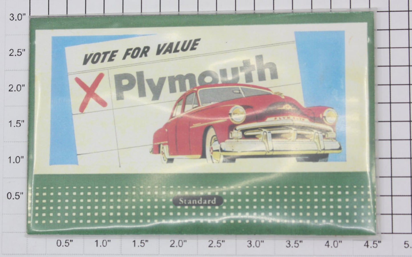 Lionel 310-27 "Vote for Value Plymouth" Standard Lionel Billboard