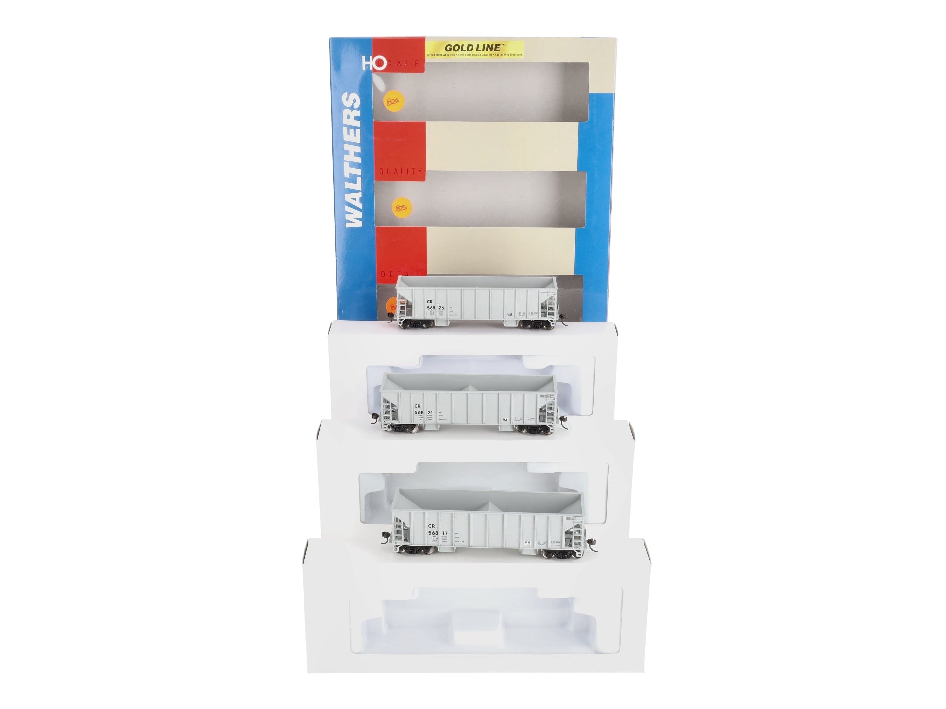 Walthers 932-34224 HO Conrail Ballast Hoppers (Set of 3) LN/Box