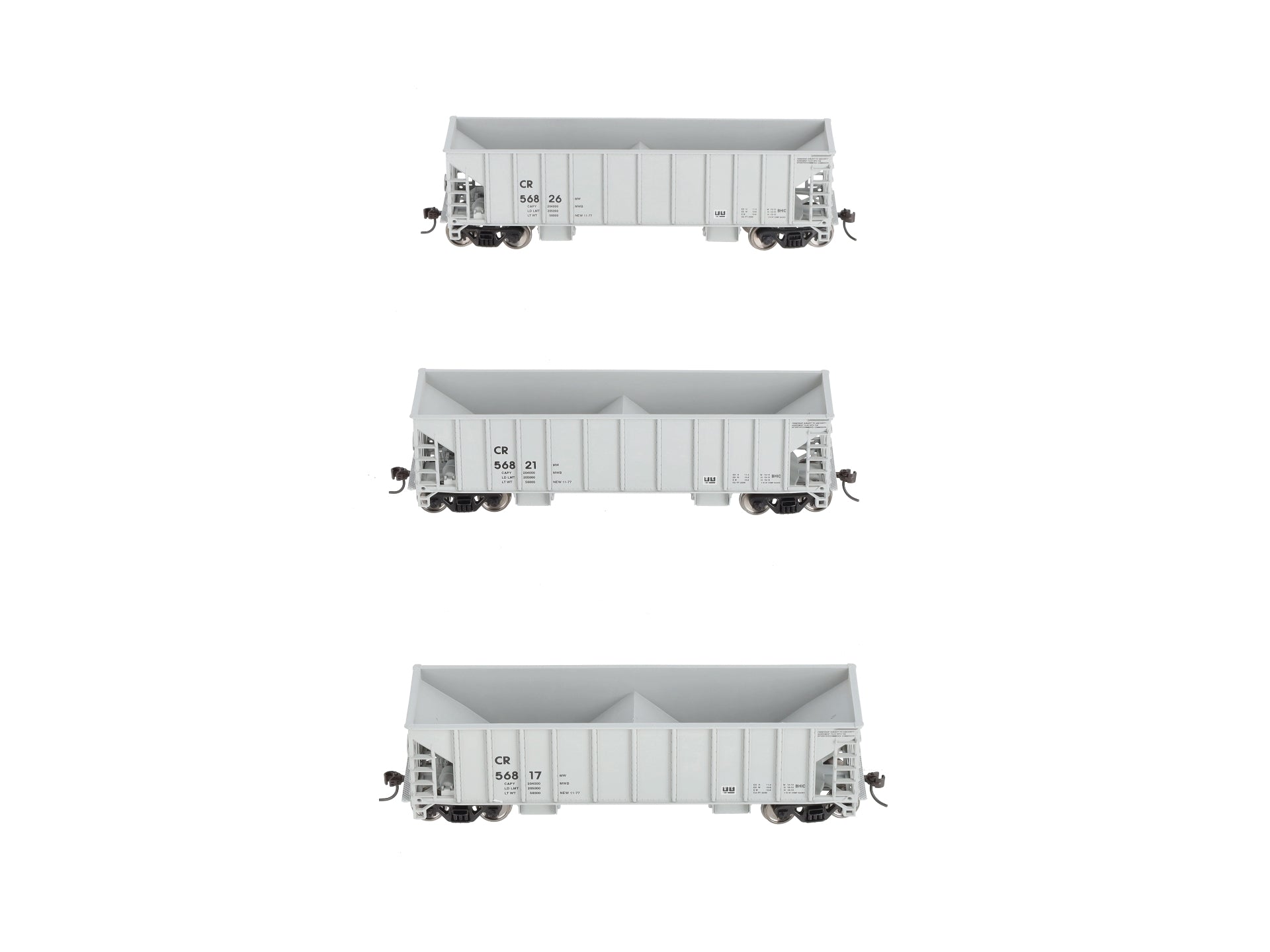 Walthers 932-34224 HO Conrail Ballast Hoppers (Set of 3) LN/Box