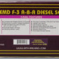 MTH 20-2220-1 O Gauge GN F3 ABA Diesel Engine Set w/PS1 #352-A/352-B/352-C LN/Box