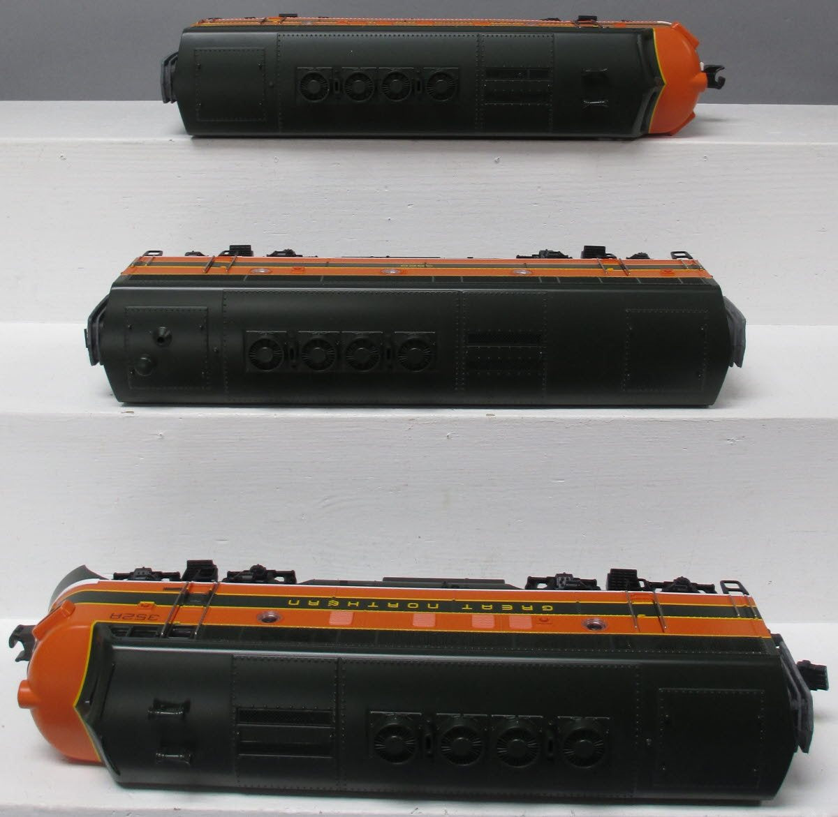 MTH 20-2220-1 O Gauge GN F3 ABA Diesel Engine Set w/PS1 #352-A/352-B/352-C LN/Box