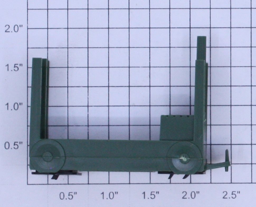 Lionel 356-34X Dark Green Baggage Cart Truck without Figure or Handrail