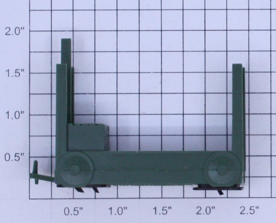 Lionel 356-34X Dark Green Baggage Cart Truck without Figure or Handrail
