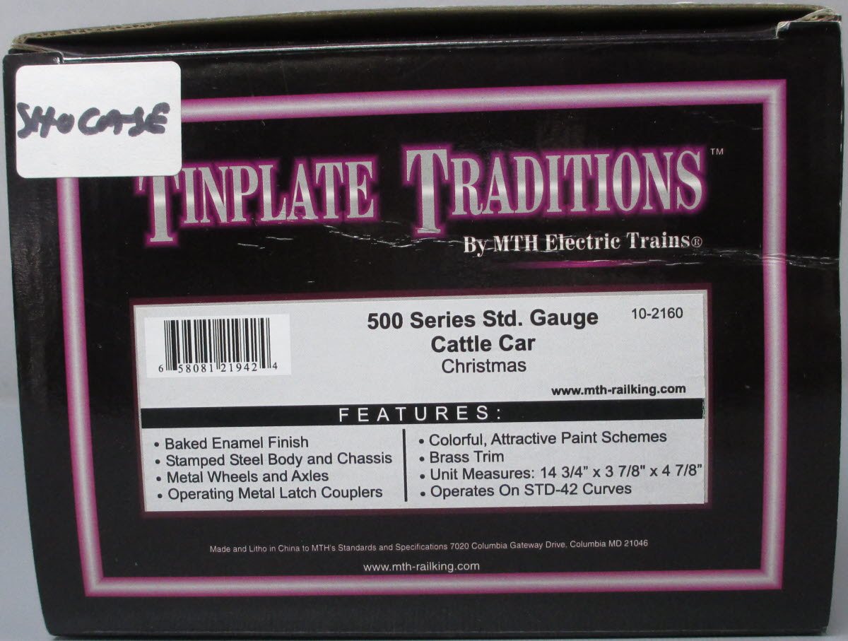 MTH 10-2160 Standard Gauge Christmas 500 Series Cattle Car LN/Box