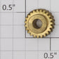 Lionel 8010-115 T-23 Brass Metal Worm Gear .5"L x .3"W x .18"D