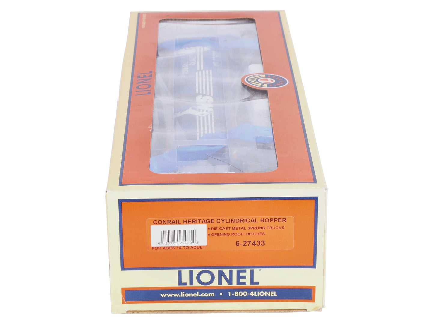 Lionel 6-27433 O Gauge Conrail Heritage Cylindrical Hopper #27433 LN/Box