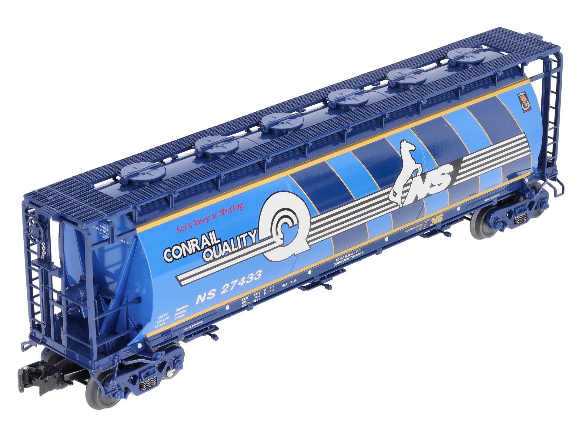 Lionel 6-27433 O Gauge Conrail Heritage Cylindrical Hopper #27433