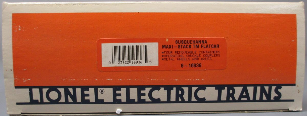 Lionel 6-16936 O Gauge Susquehanna Sea Land Maxi-Stack Flatcar LN/Box