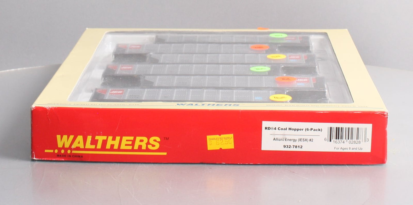 Walthers 932-7812 HO Alliant Energy RD4 Coal Hoppers (Set of 6) LN/Box