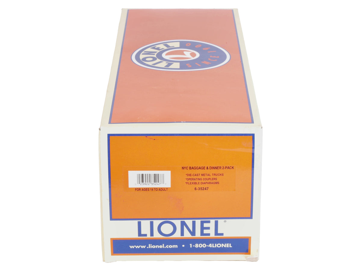Lionel 6-35247 O NYC Grand Central Express Passenger Diner/Baggage Car 2-Pack LN/Box