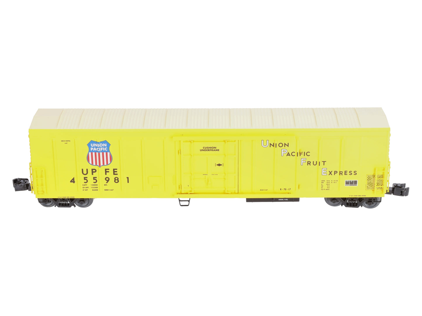 Lionel 2026530 O Gauge Union Pacific Smoking 57' Mechanical Reefer #455981