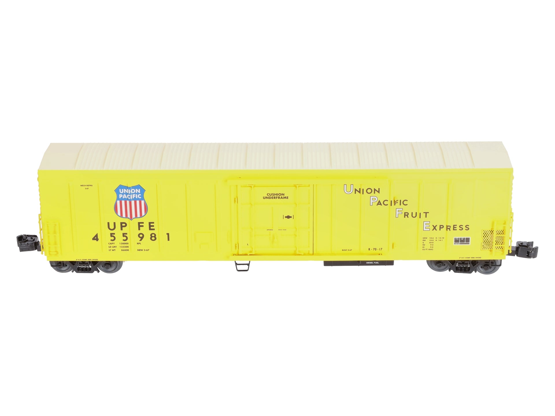 Lionel 2026530 O Gauge Union Pacific Smoking 57' Mechanical Reefer #455981