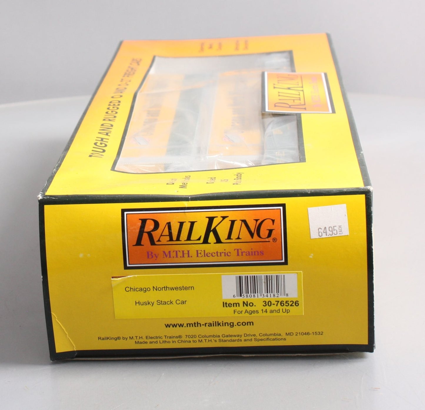 MTH 30-76526 O Gauge Chicago & North Western Husky Stack Car #289565