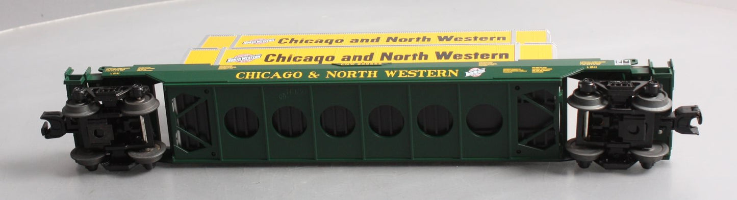 MTH 30-76526 O Gauge Chicago & North Western Husky Stack Car #289565