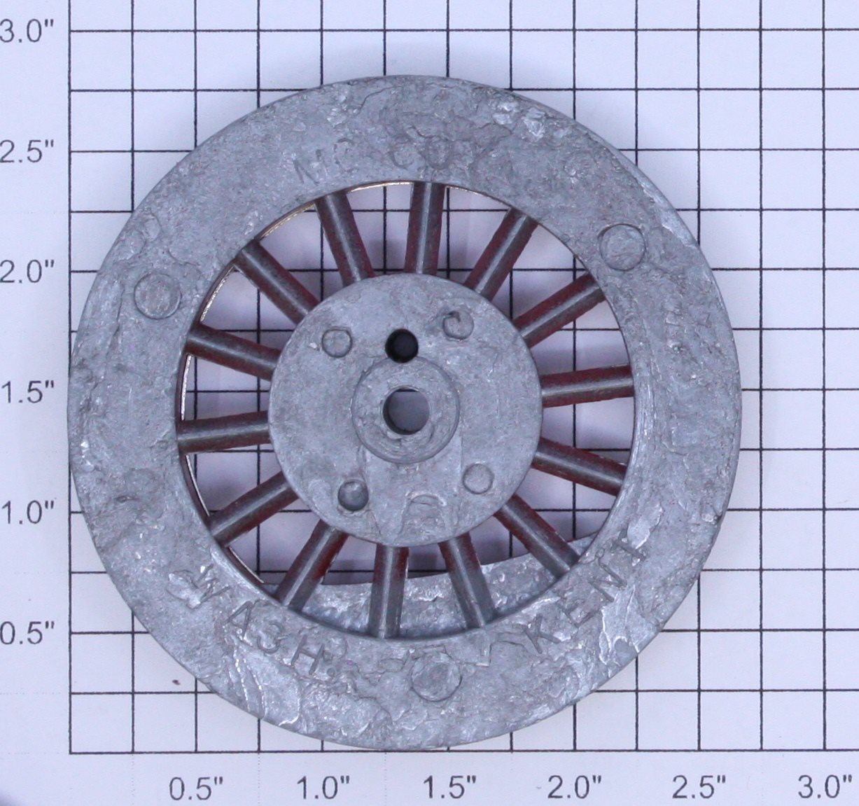 Lionel 400E-95 Red Spoked 2-3/4" Std. Gauge Steam Loco Plain Wheel (6-40 Thread)