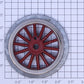 Lionel 5L-41 Red Spoked 2-1/2" Std Gauge Loco Gear Wheel Fits 50, 54