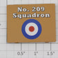 Lionel 4101-24 Red Baron Pylon American Sign "No. 209 Squadron
