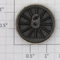 Lionel 1666M-8 Geared Center Wheel with Nickel Rim-No Stud
