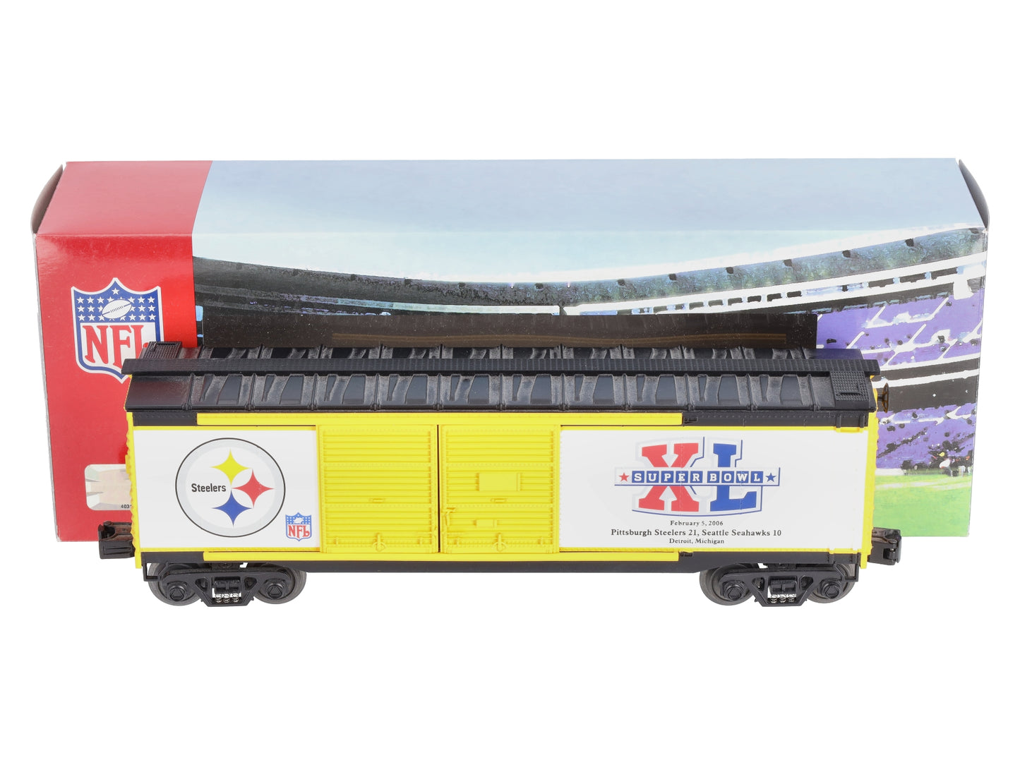 MTH 30-74366 O Gauge NFL Pittsburgh Steelers Boxcar