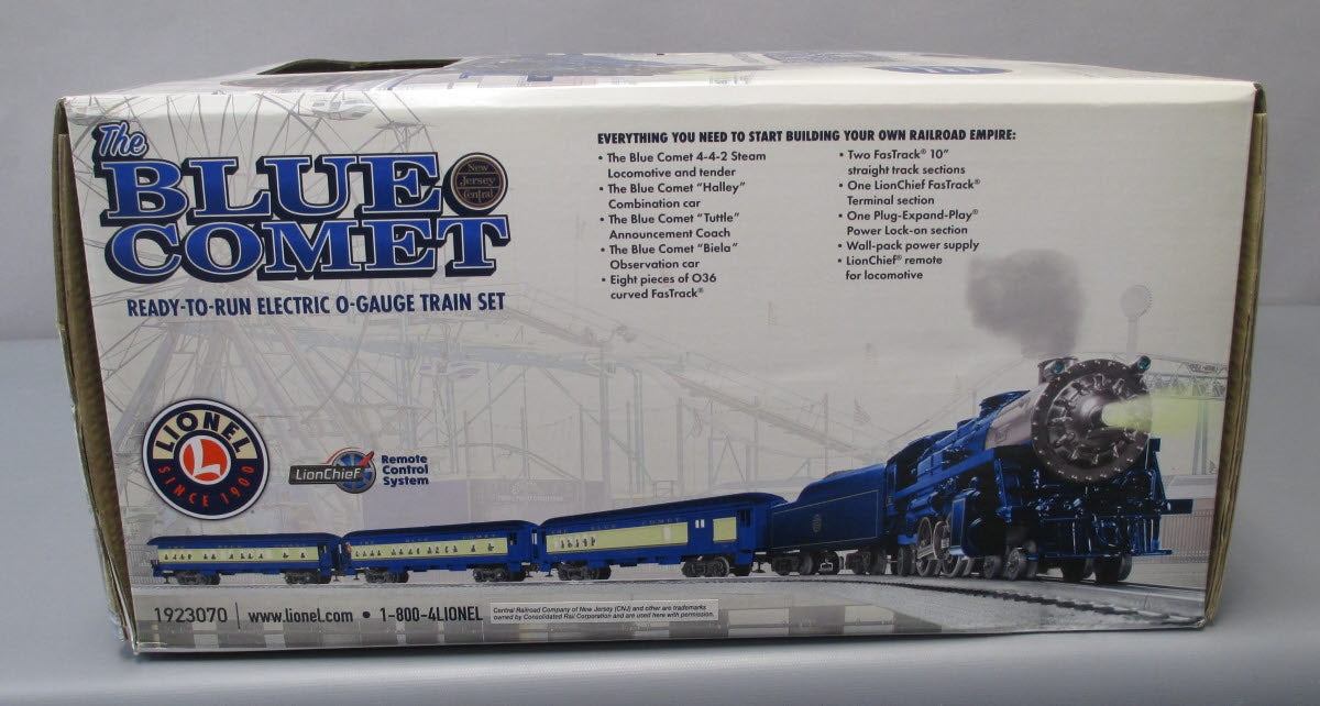 Lionel 1923070 O Gauge Blue Comet LionChief  Steam Train Set with Bluetooth MT/Box