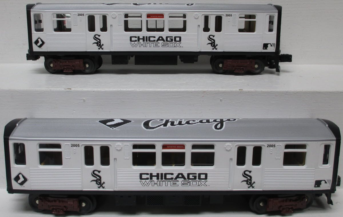 MTH 30-2622-3 O Chicago White Sox 3200 Subway Add-On Non Powered Set (Set of 2)