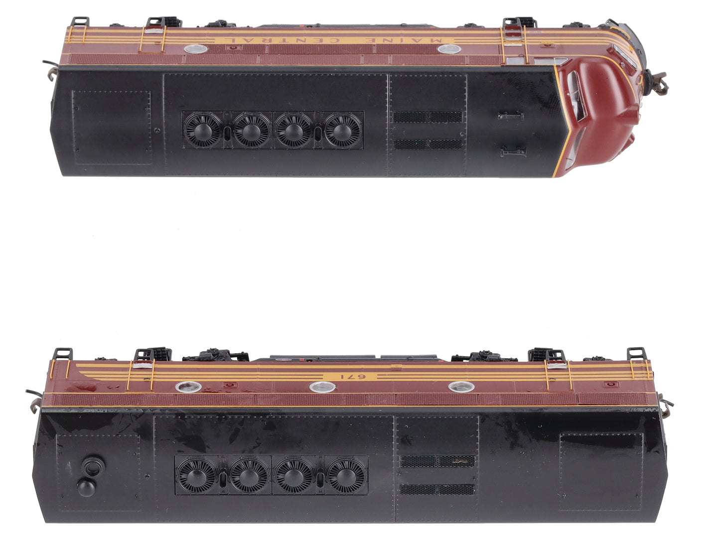 Athearn G2619 HO Maine Central F-3 AB Diesel Locomotive Set #671A/671B LN/Box