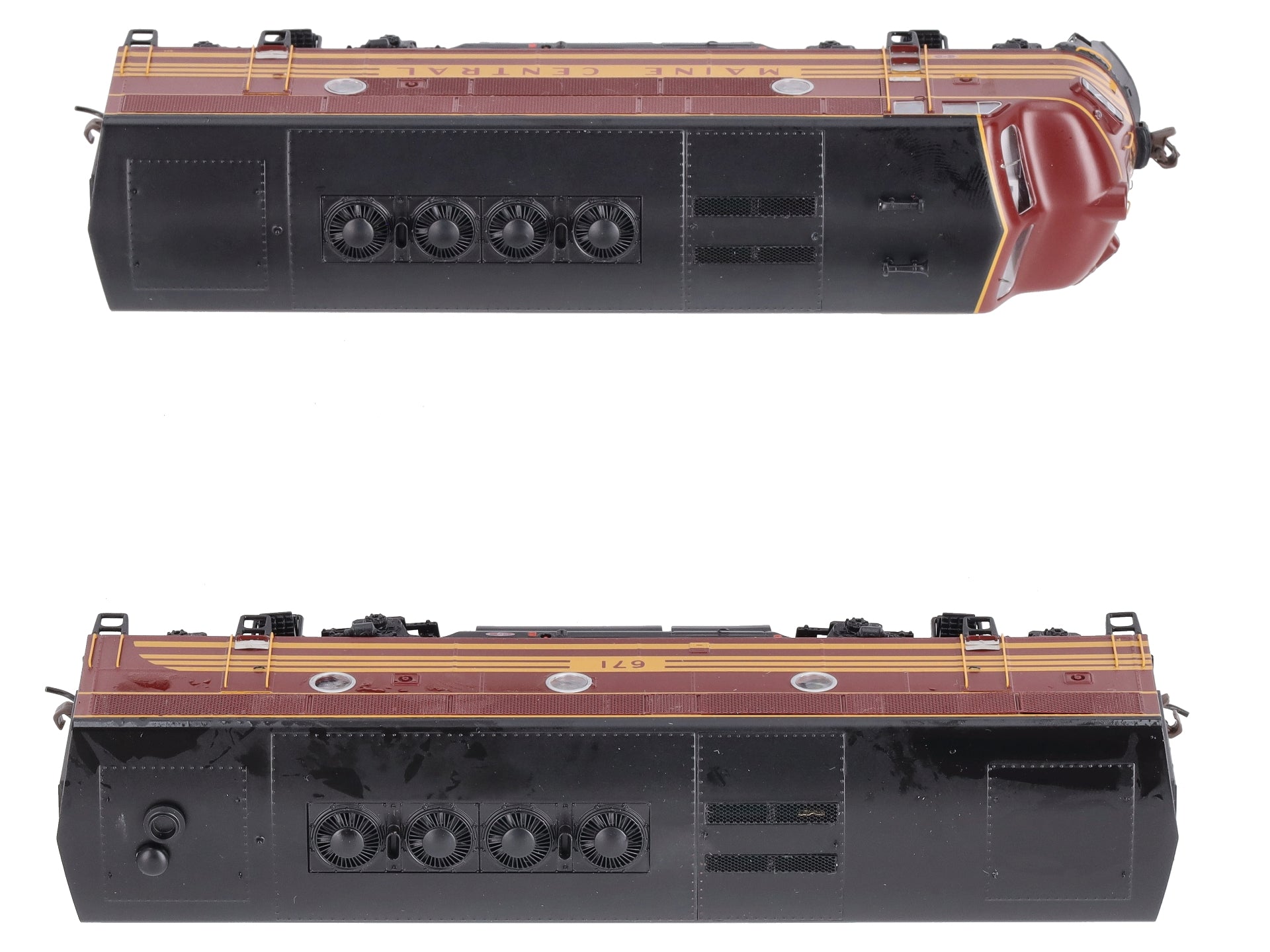 Athearn G2619 HO Maine Central F-3 AB Diesel Locomotive Set #671A/671B LN/Box