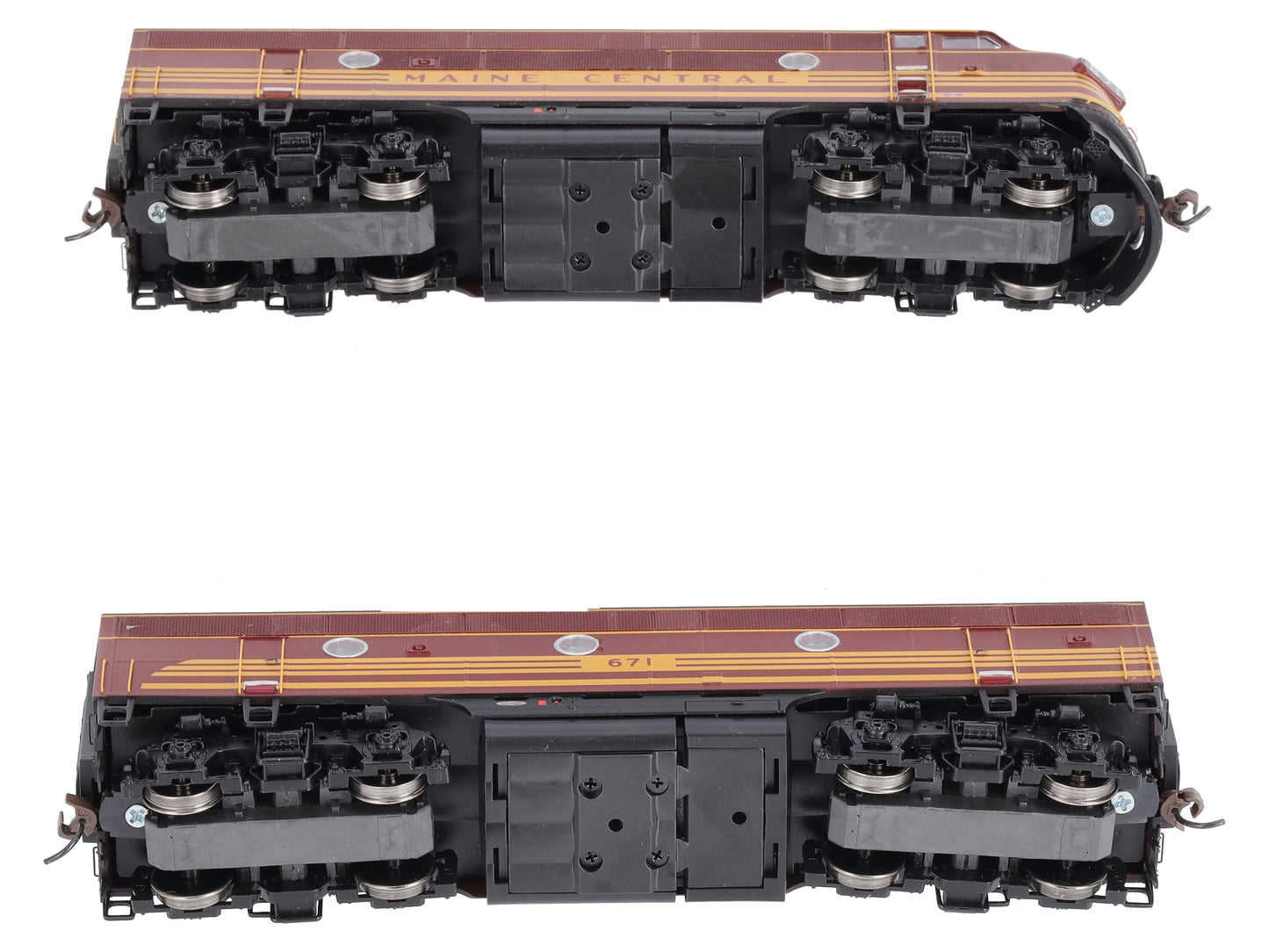 Athearn G2619 HO Maine Central F-3 AB Diesel Locomotive Set #671A/671B LN/Box