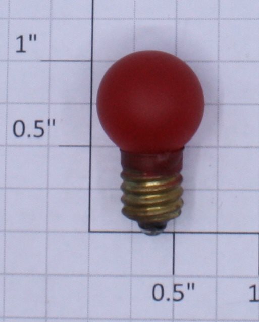 Lionel 432R 18 Volt Screw Base Translucent Red Large Globe Light Bulb