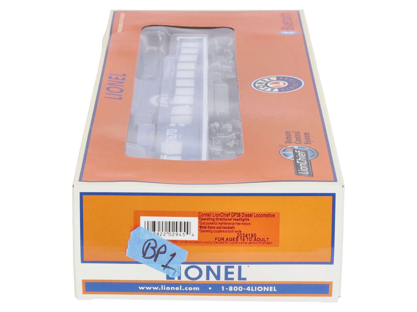 Lionel 2034180 O Conrail Lionchief GP38 Diesel Locomotive #7670