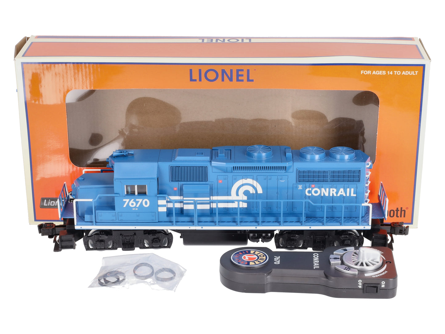 Lionel 2034180 O Conrail Lionchief GP38 Diesel Locomotive #7670