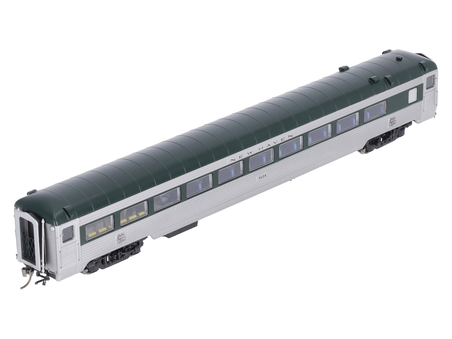 Rapido Trains 17002 HO New Haven Pullman-Bradley Stainless Steel Coach #8608