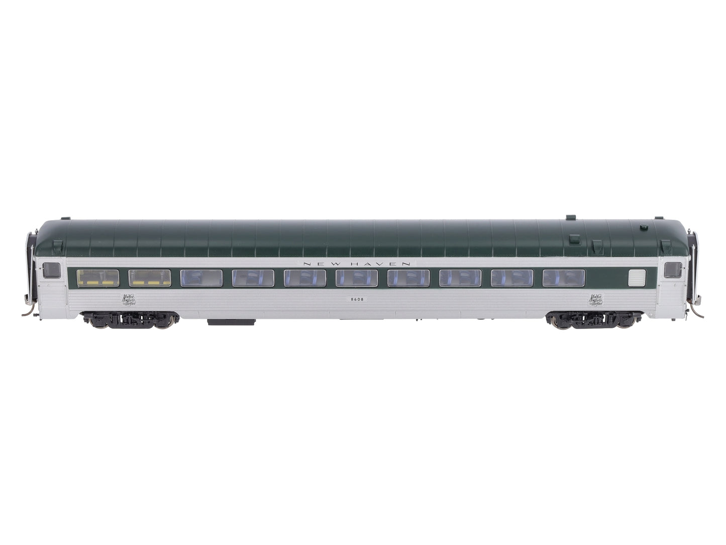 Rapido Trains 17002 HO New Haven Pullman-Bradley Stainless Steel Coach #8608