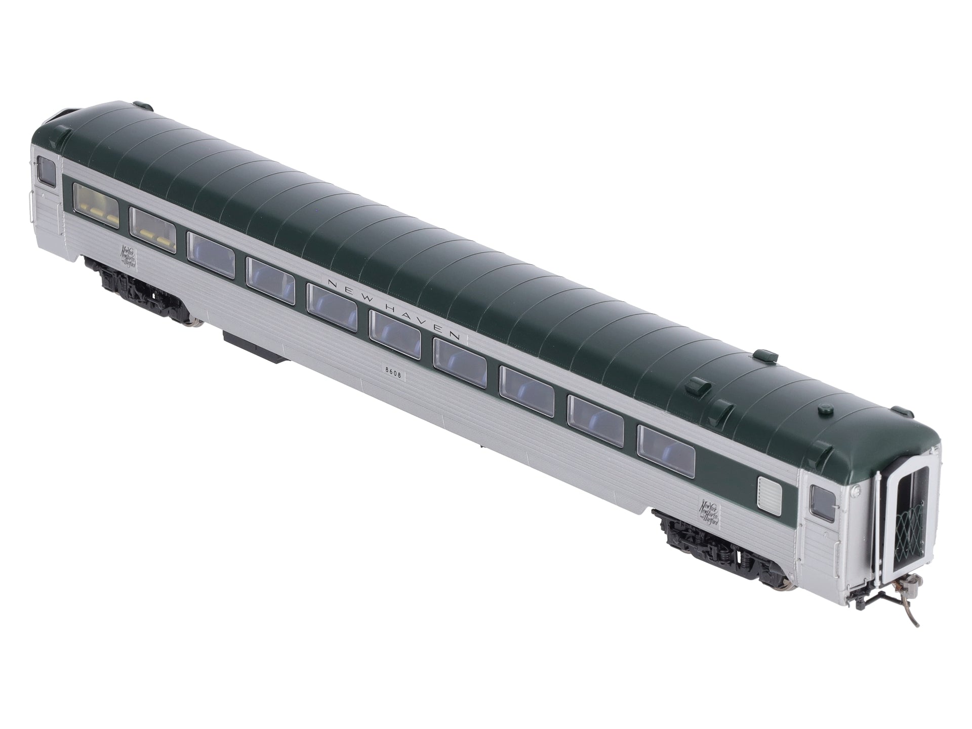 Rapido Trains 17002 HO New Haven Pullman-Bradley Stainless Steel Coach #8608