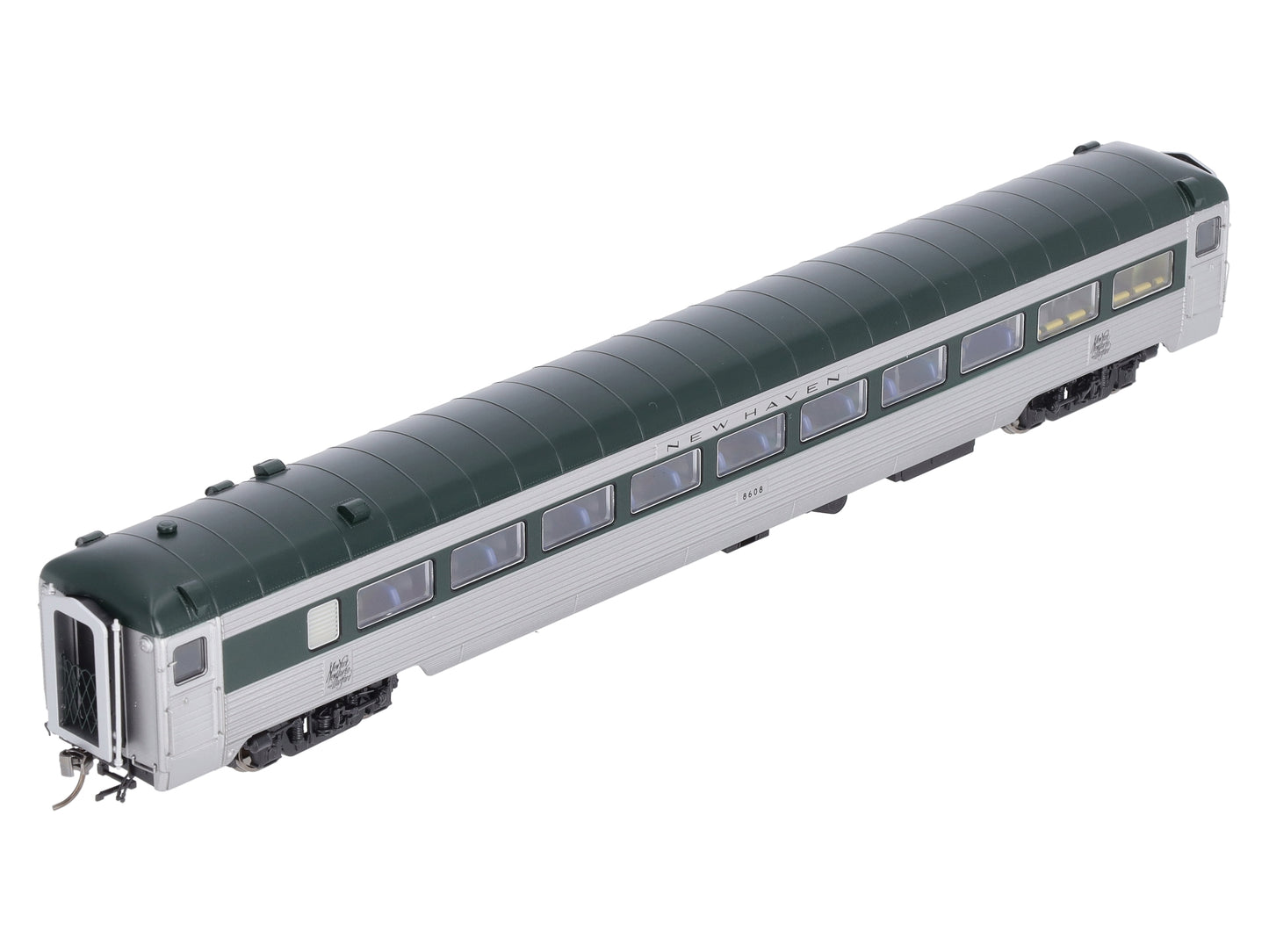 Rapido Trains 17002 HO New Haven Pullman-Bradley Stainless Steel Coach #8608