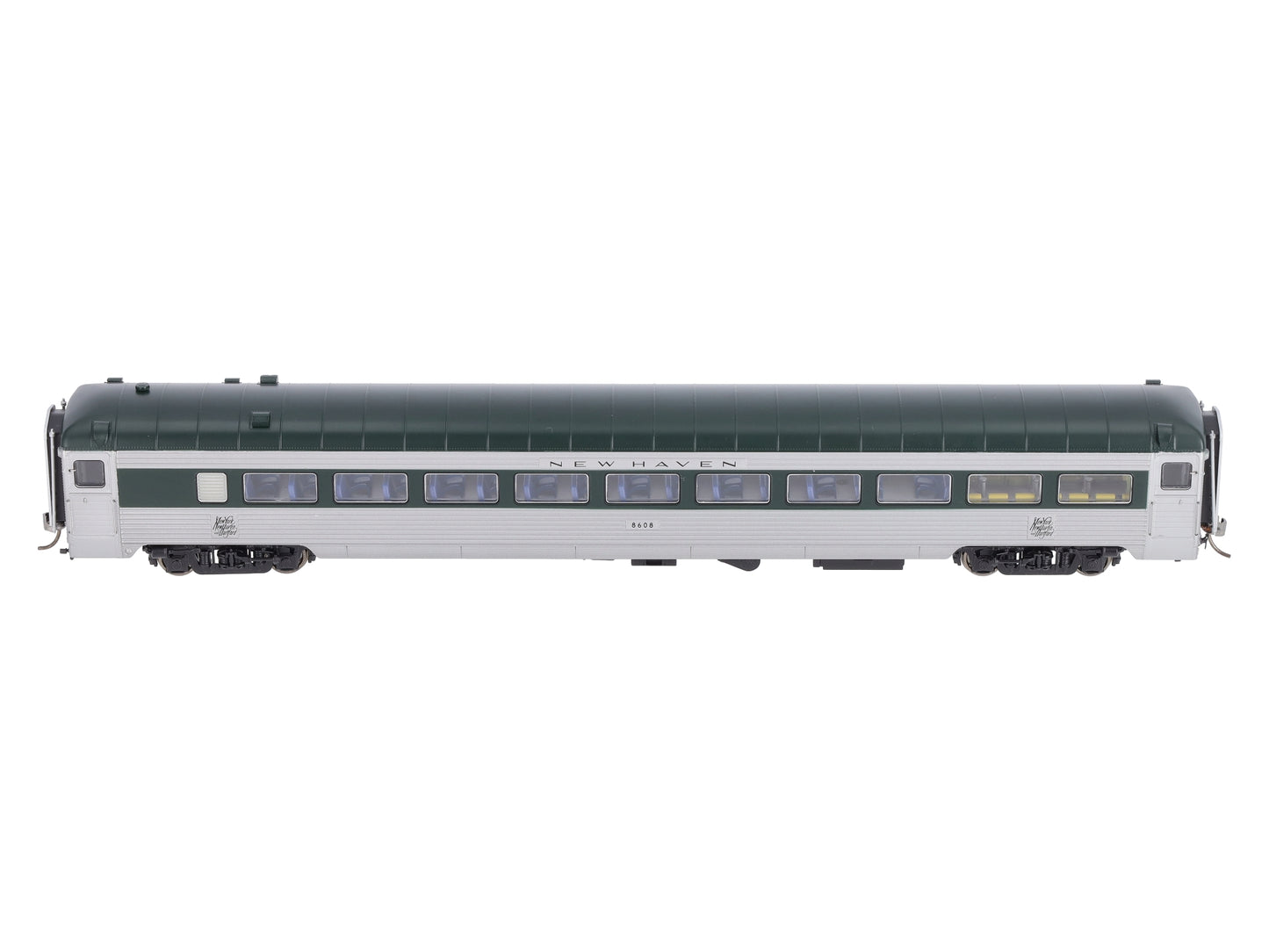Rapido Trains 17002 HO New Haven Pullman-Bradley Stainless Steel Coach #8608
