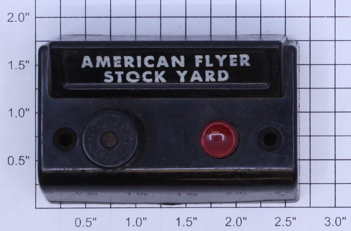 American Flyer XA14A965-AE S Scale Black Stock Yard Control Button