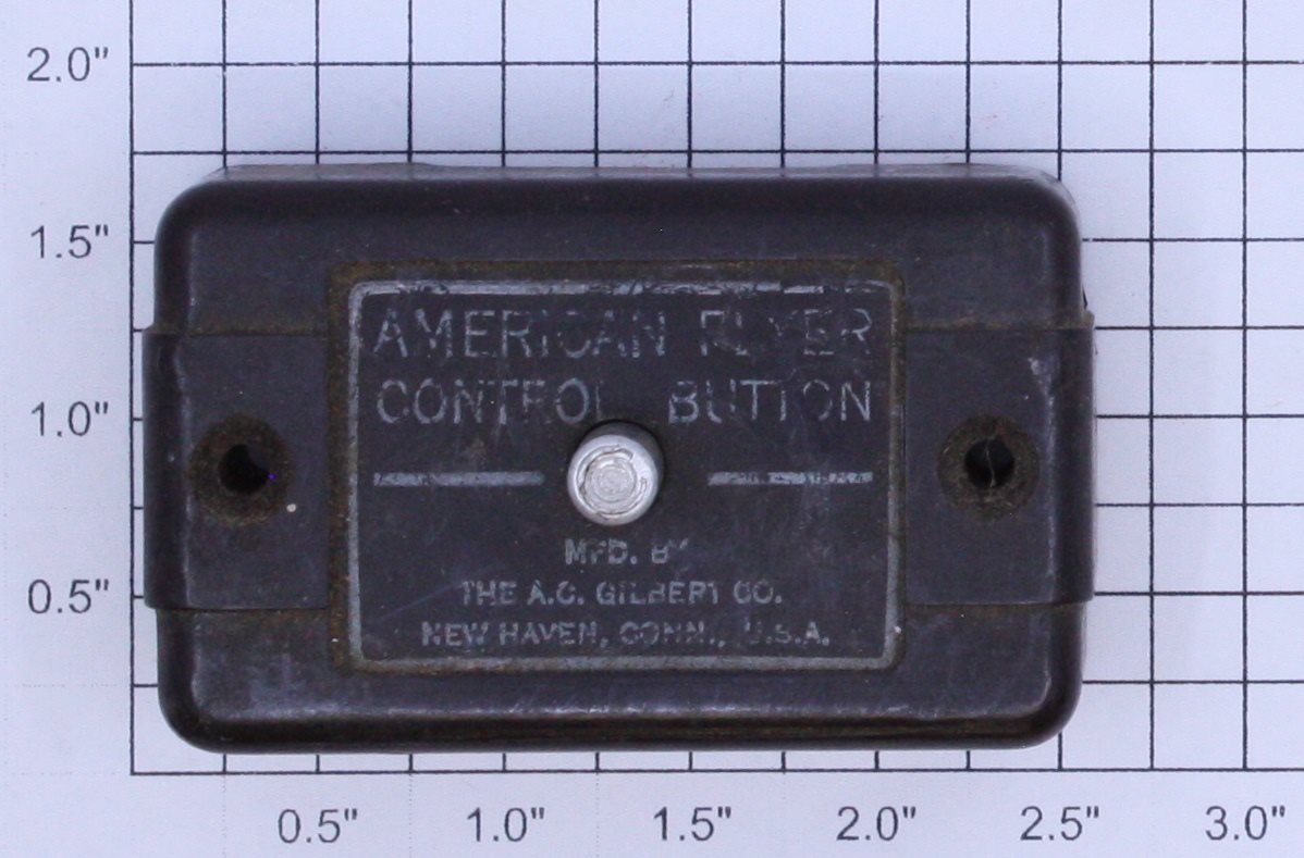 American Flyer XA10961-1 S Scale Black with White Print Control Button