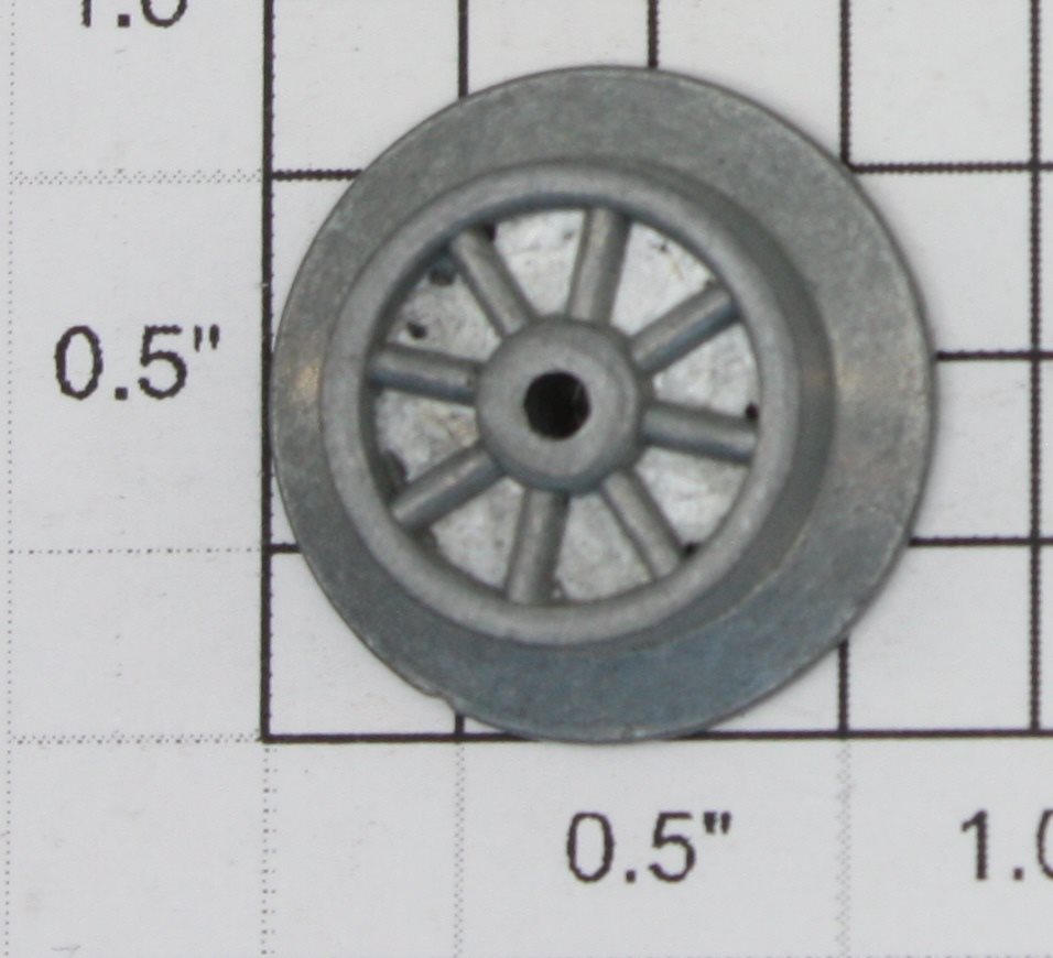 Lionel 250E-52 21/32" Spoked Front Truck Wheel - Unpainted Metal