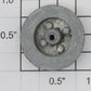 Lionel 250E-52 21/32" Spoked Front Truck Wheel - Unpainted Metal